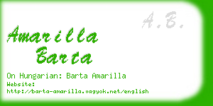 amarilla barta business card